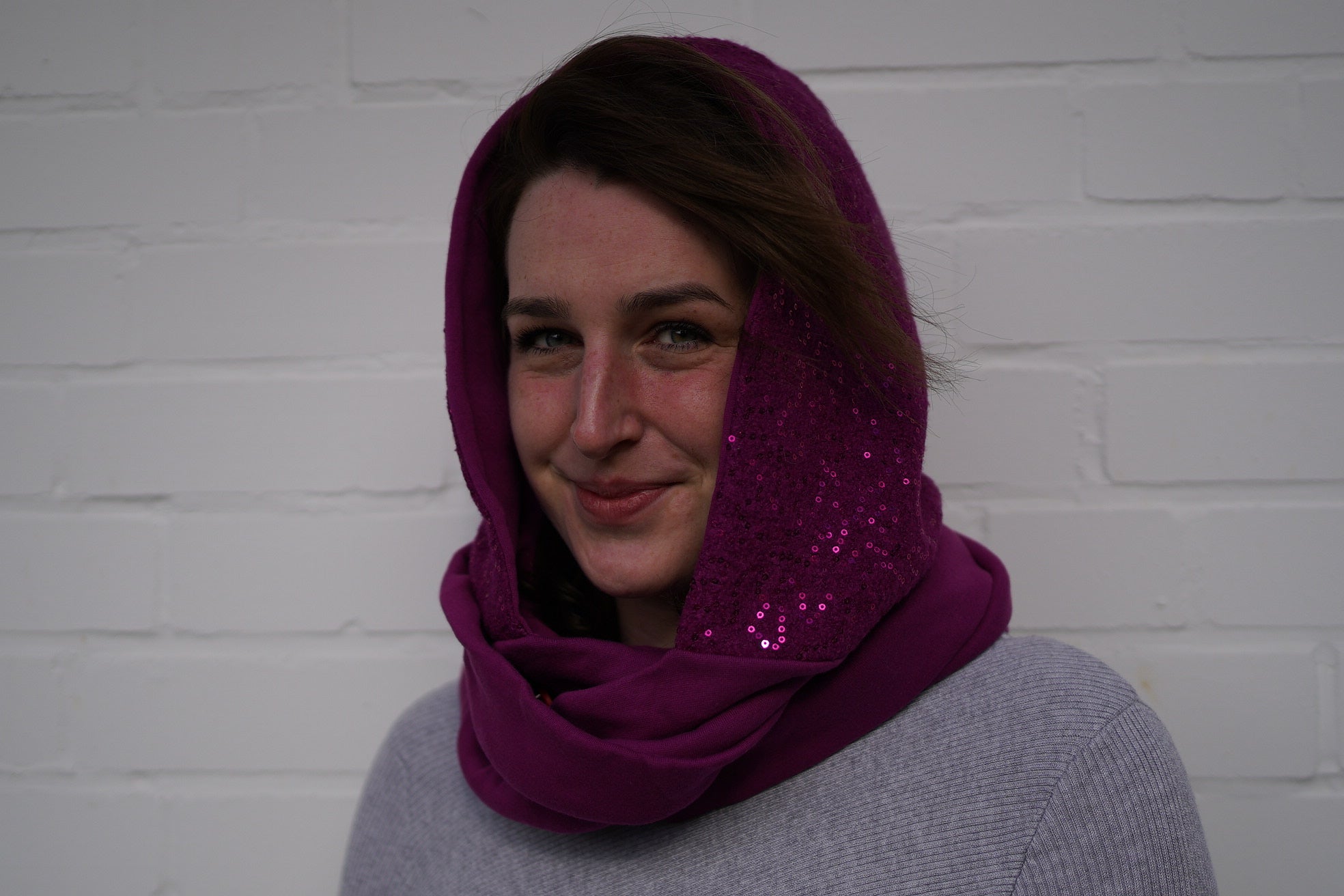 Sturmschal Lila Pailletten